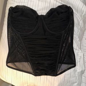 Zara mesh detail corset